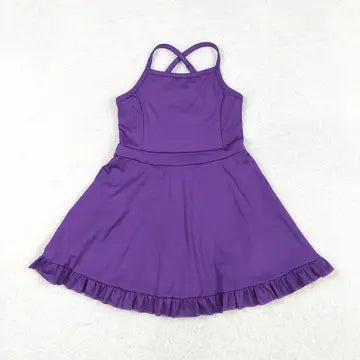 Baby Girls Purple Knit Knee Length Active Wear Dresses