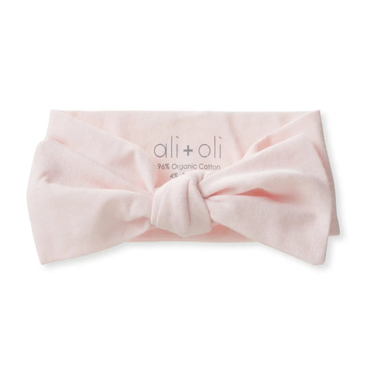 Organic Cotton knotted Bow Headband--ali + oli