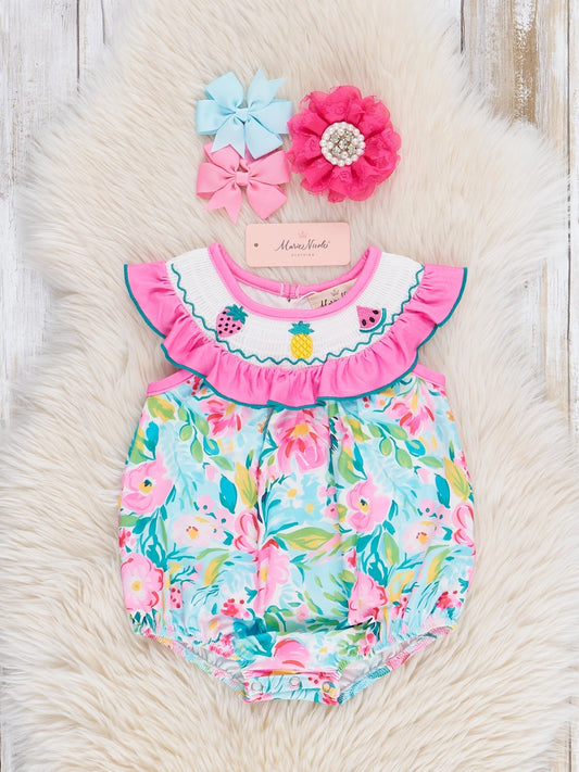 Fruity Summer Garden Smocked Bubble