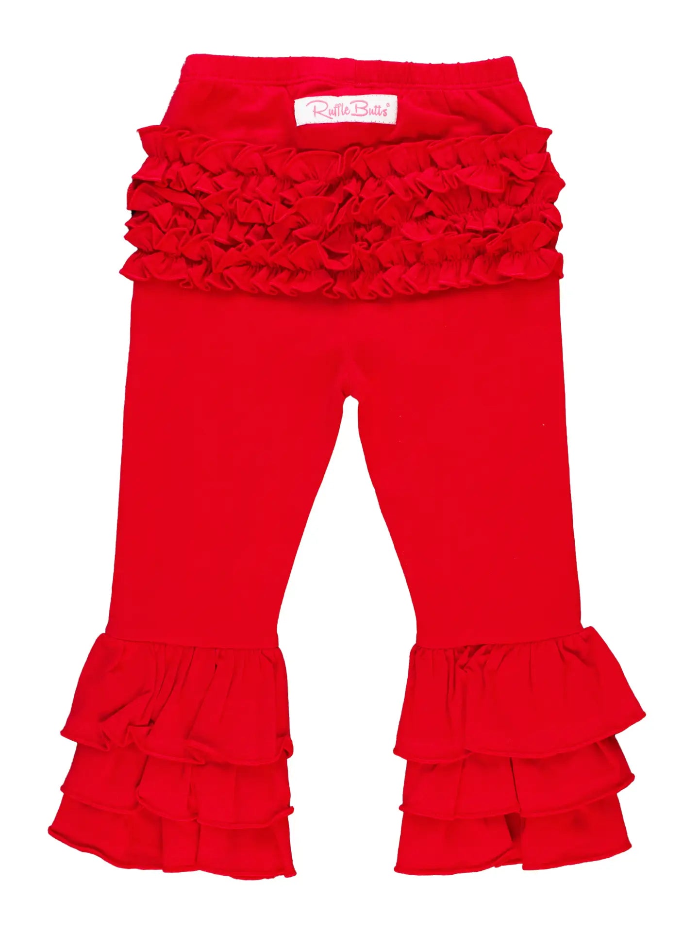 Baby Girls Red Ruffle Red Pants