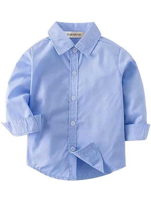 Blue Cotton Button-Down Shirt – Baby & Toddler