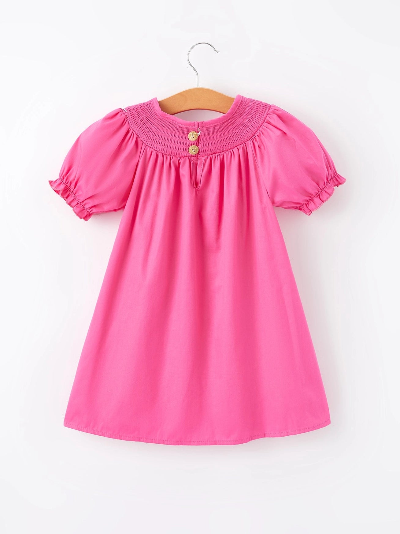 Hot Pink Bow Smocking Dress