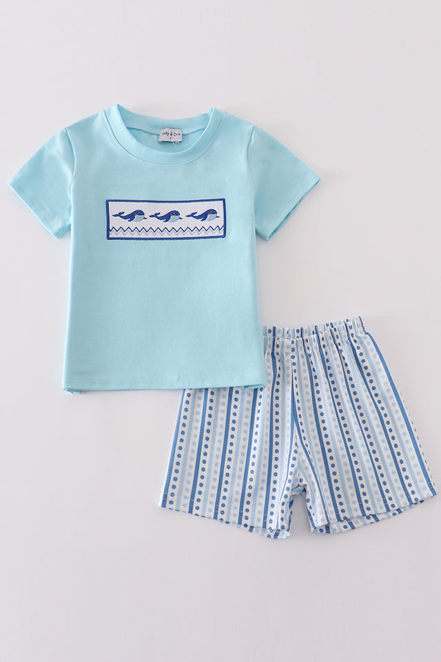 Whale Aren't You Cute Boys Shorts Set