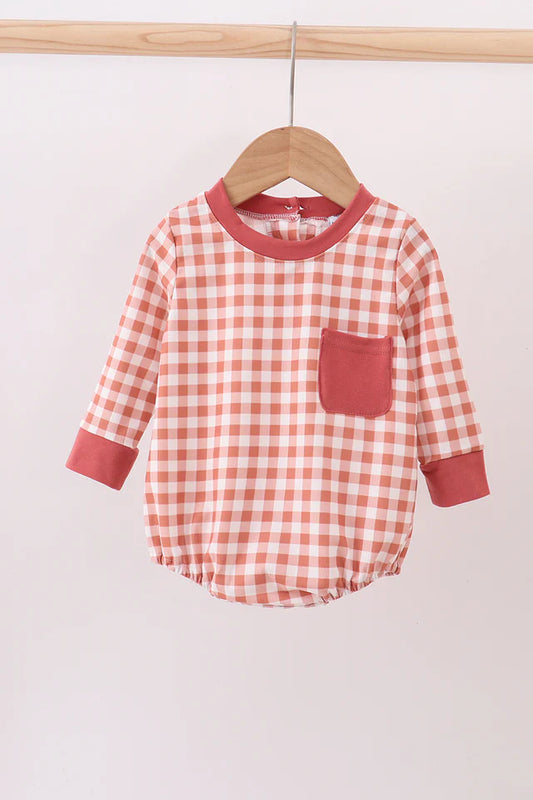 Gingham corduroy bubble