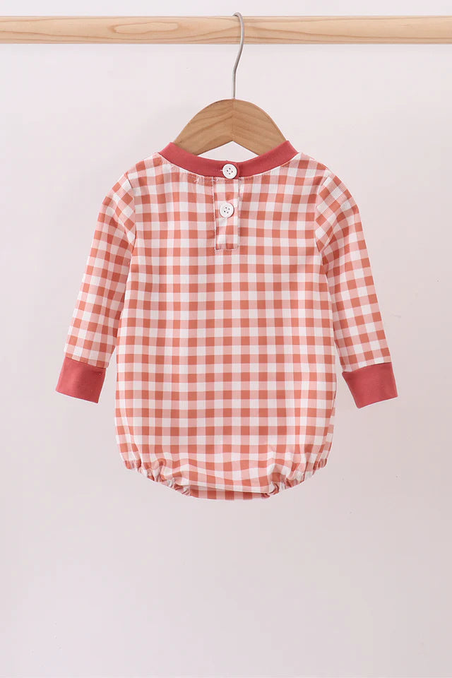 Gingham corduroy bubble