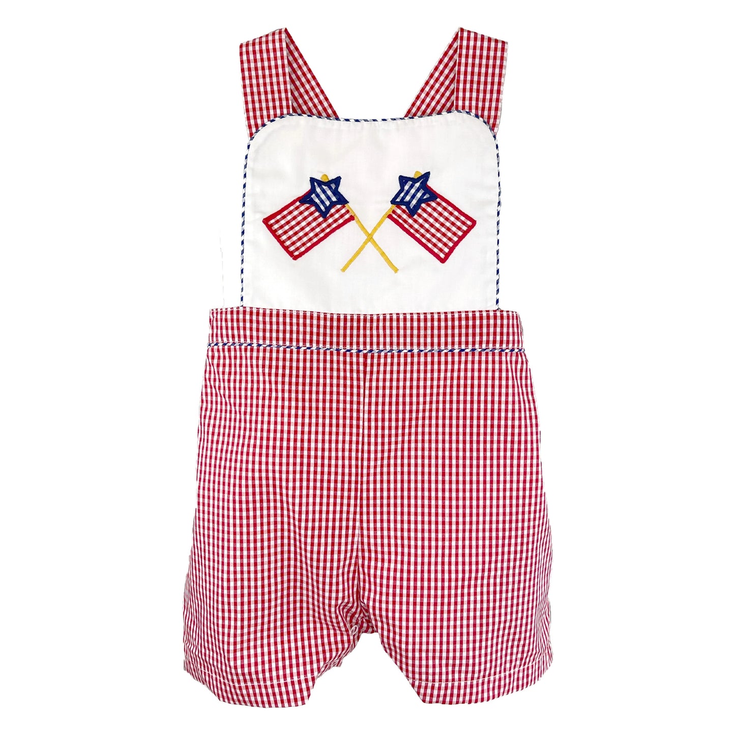 American Flag Applique Boy Romper