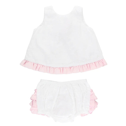 Baby Girls Swiss Dot Swing Top & Bloomer Set